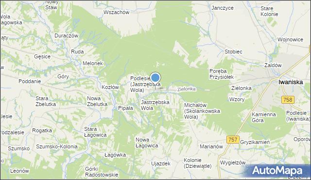 mapa Skolankowska Wola, Skolankowska Wola na mapie Targeo